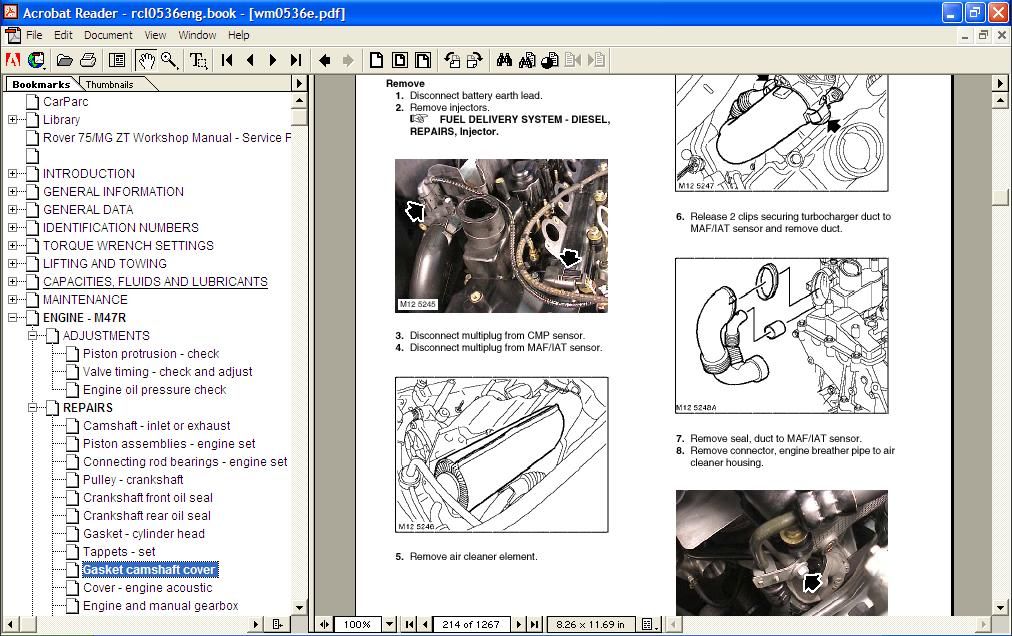 Rover 75 Maintenance repair manual